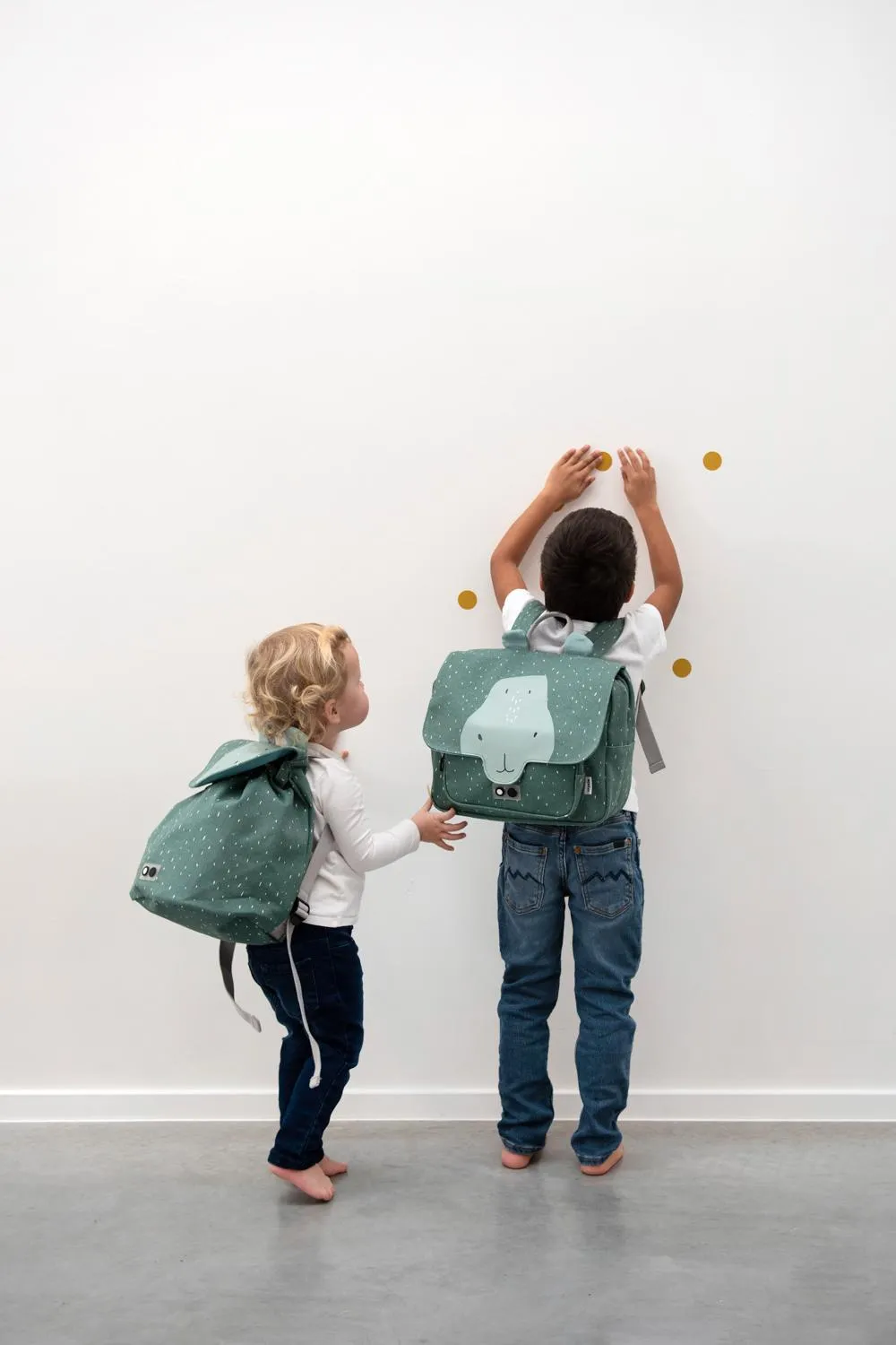 Mr. Hippo Backpack by Trixie - Blue - Waterproof - Age 2  - 23 x 31 x 10 cm