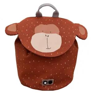 Mr. Monkey Mini Backpack by Trixie - Waterproof Cotton Bag with Reflective Detail
