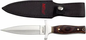 MTech USA MT-20-03 9" Overall Fixed Titanium Coated Blade, Dark Brown Handles