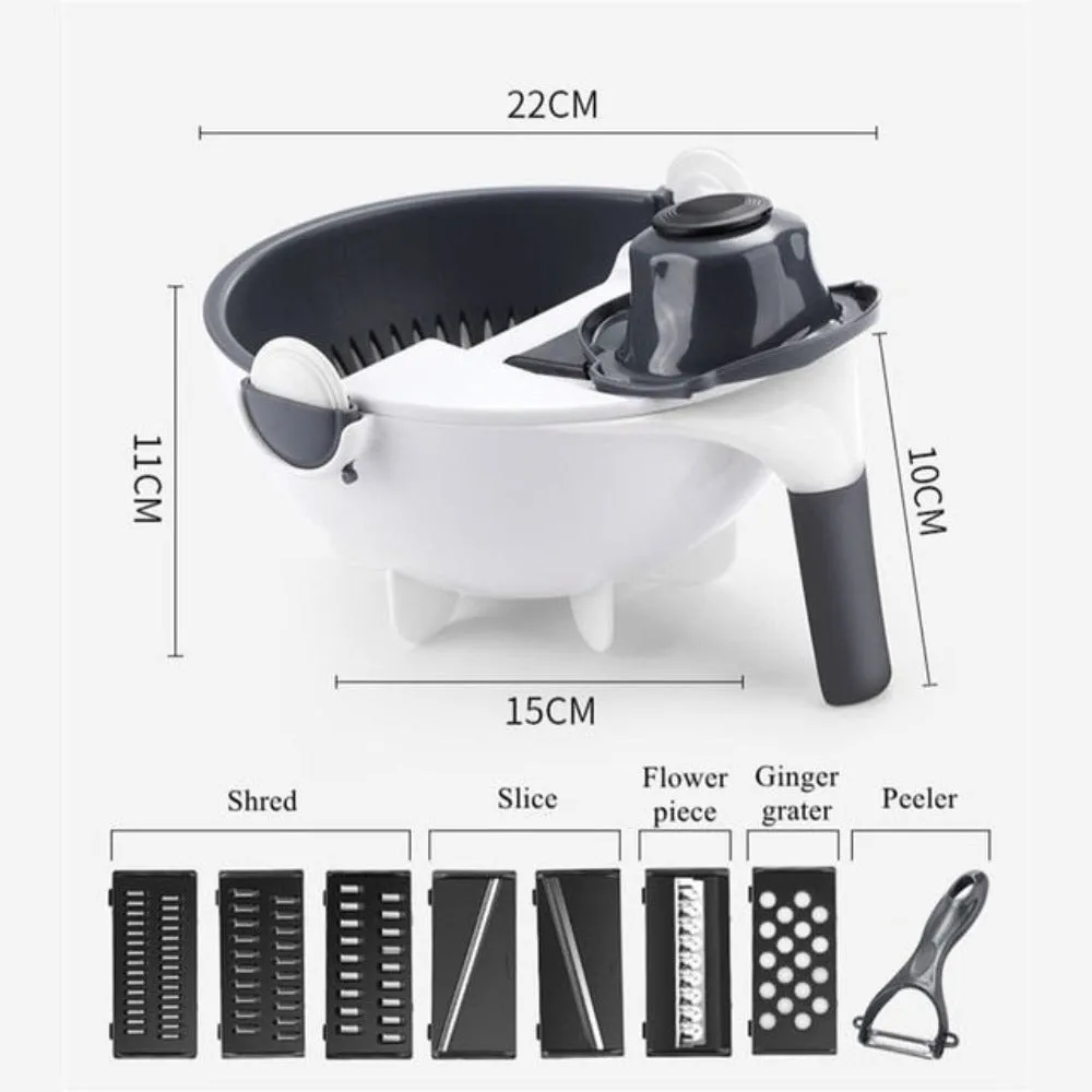Multi function Stainless Steel Vegetable Slicer With Draining Basket