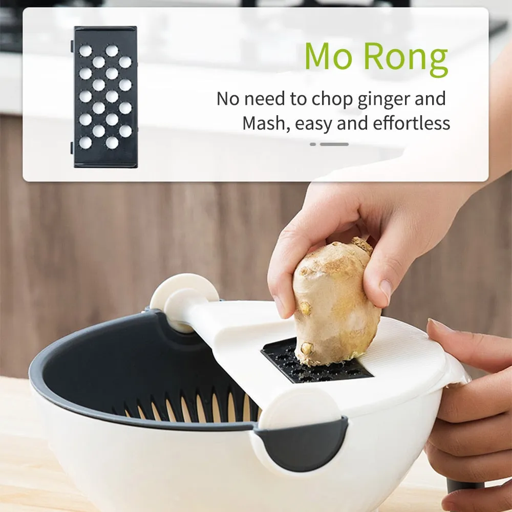 Multi function Stainless Steel Vegetable Slicer With Draining Basket