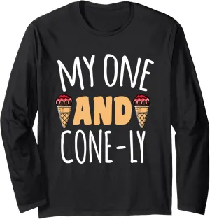 My one and cone-ly Motif for Ice-Cream Lovers Long Sleeve T-Shirt