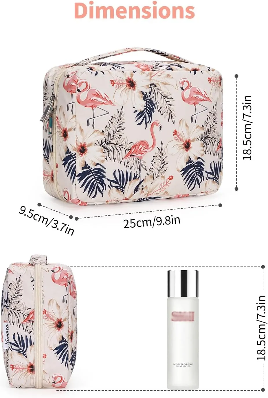 Narwey Hanging Travel Toiletry Bag Cosmetic Make up Organizer for Women and Girls Waterproof