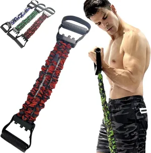 Natural Latex 3-Hole Resistance Stretcher, Chest Expander Stretch Bands for Men, Igh Elasticity & Tear Resistant Exercise Bands with Handles, Ab Workout & Fitness Accessories