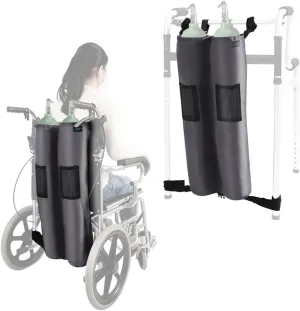 NEPPT Oxygen Tank Holder Portable Oxygen Cylinder Backpack For Wheelchair & Walker Medical Oxygen Tank Accessories Carrying Bag To Hang On Wheelchair Back For Travel Fits Canister Sizes D, C, M9