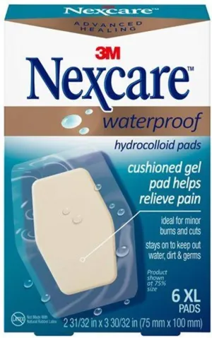 Nexcare, Waterproof Hydrocolloid XL Pads, 6 Count