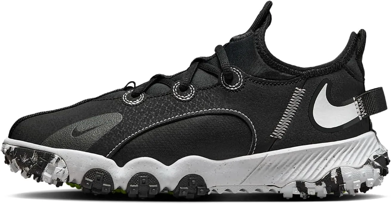 Nike Future Field Boys DJ6949-002 (BLACK/WHITE-DK SMOKE GREY-VOLT), Size 5.5