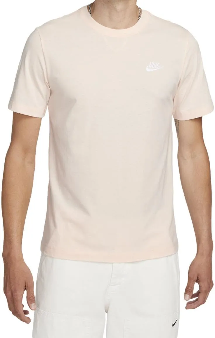 NIKE Men's Short Sleeve tee, Guava Ice/White, XX-Large