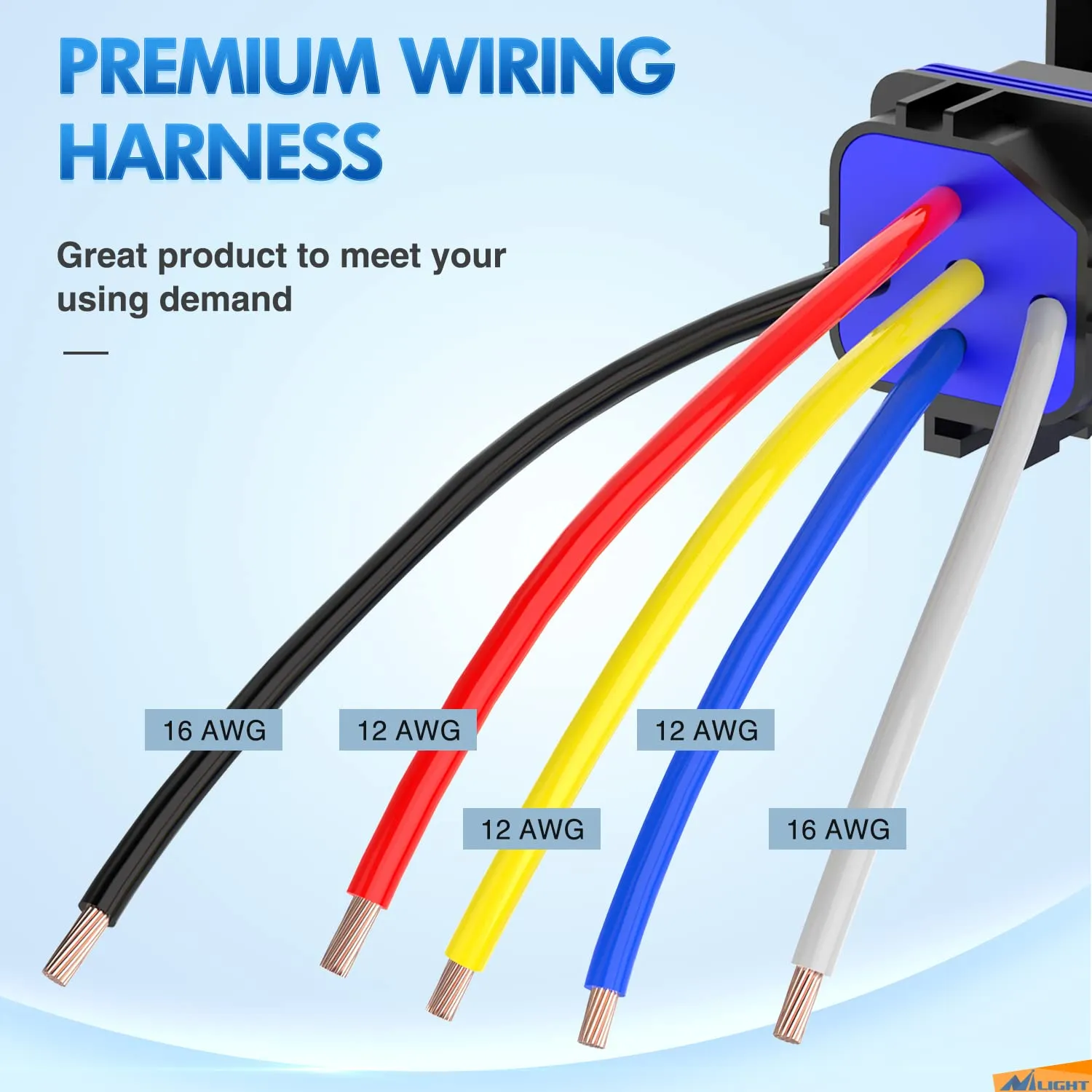 Nilight 50044R 5 Pack Waterproof 40/30 AMP Heavy Duty 12 AWG Tinned Copper Wires 5-PIN SPDT Bosch Style 12V Automotive Relay and Harness Set