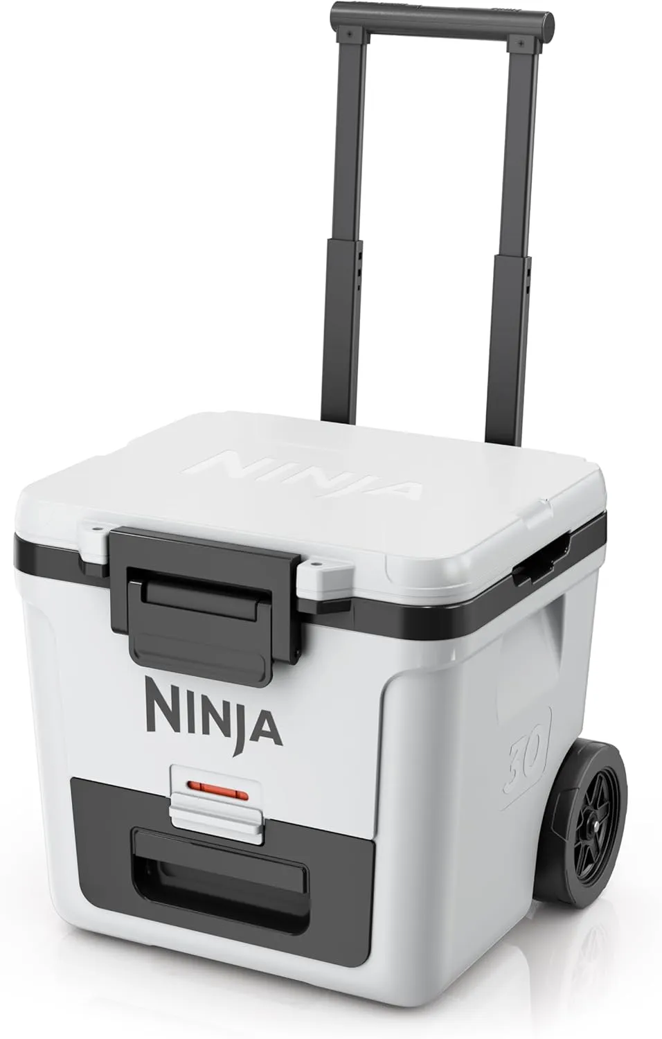 Ninja | Cooler | FrostVault 30QT Cooler with Wheels | Insulated with Temp Dry Storage Drawer | Keeps Ice Cold for Days | for The Beach, Camping, Picnics & More | Cloud White | FB230WH