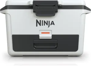 Ninja FB151WH FrostVault 50qt Hard Cooler with Dry Zone, Integrated Fridge-Temp Dry Storage Drawer, Premium Heavy-Duty Insulated Cooler, Keeps Ice for Days, Cloud White