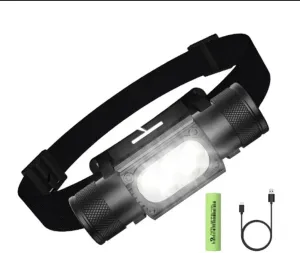 NOOR Rechargeable Headlamp, Flashlight, Rechargeable Head Lamp for Outdoor Camping Cycling Running Fishing