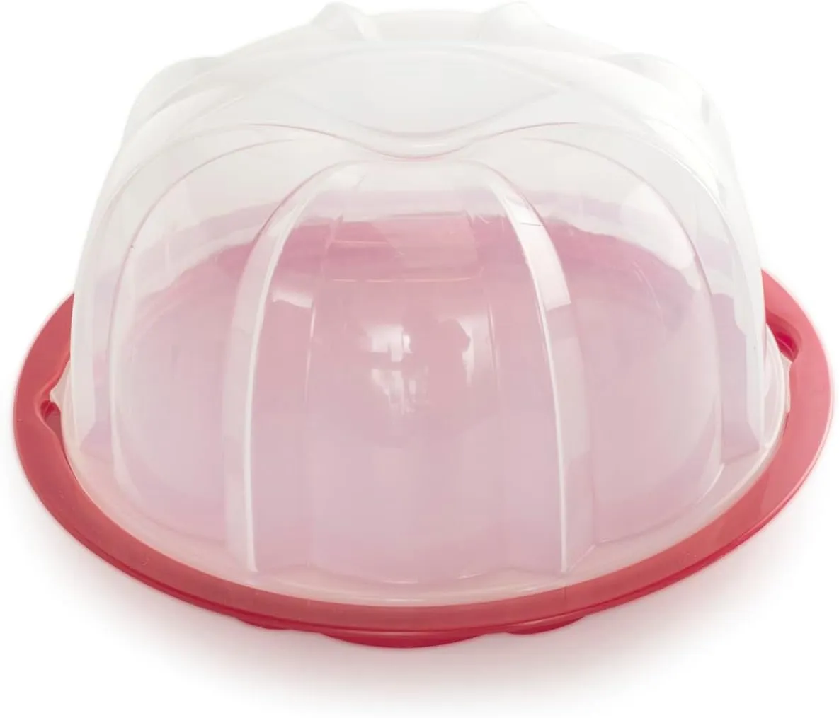 Nordic Ware Bundt Cake Keeper, Plastic, 13 in L X 12 in W X 7 in H, Red