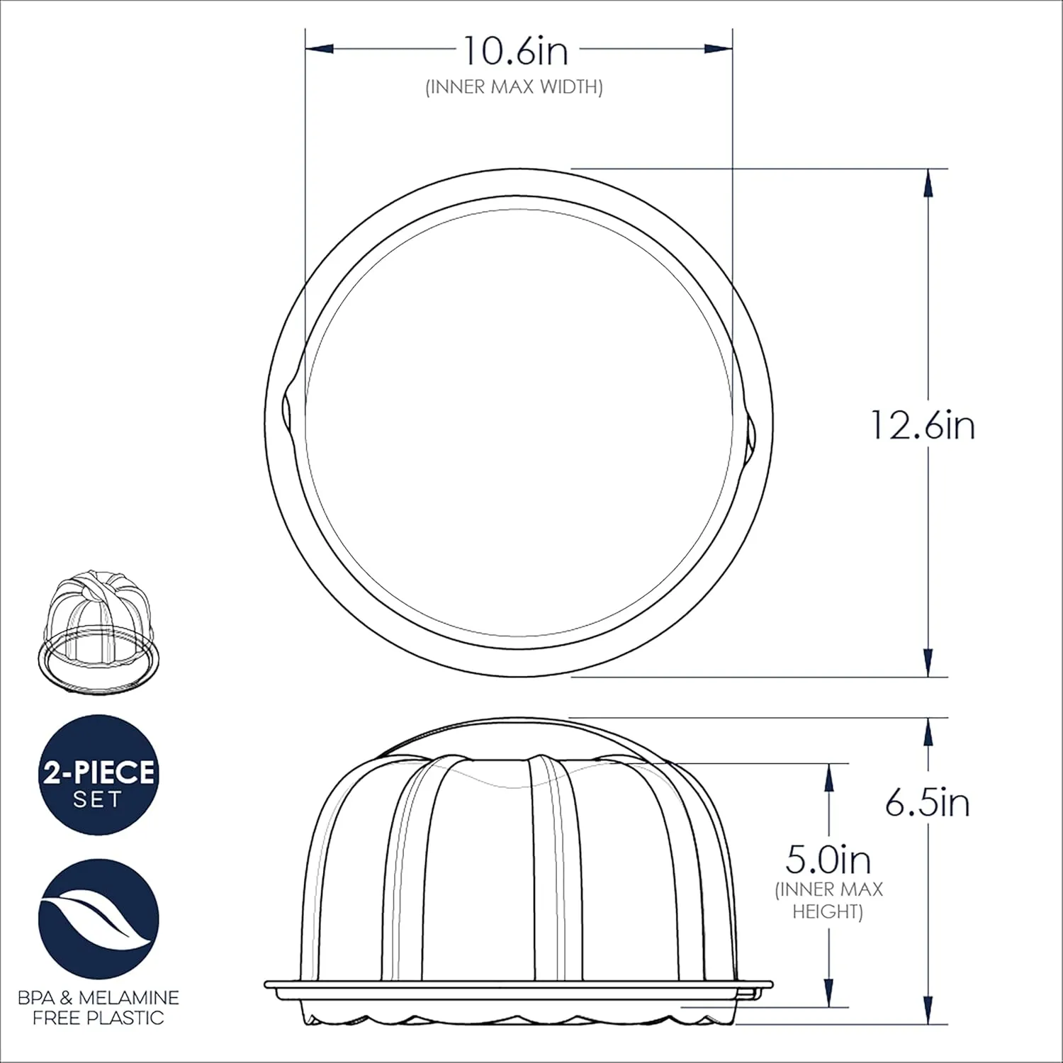 Nordic Ware Translucent Bundt Cake Keeper