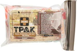 North American Rescue Mini T-PAK Trail Personal First Aid Kit NAR Safety TPAK Kit for Backpacking, Camping, Hiking (82-0075)