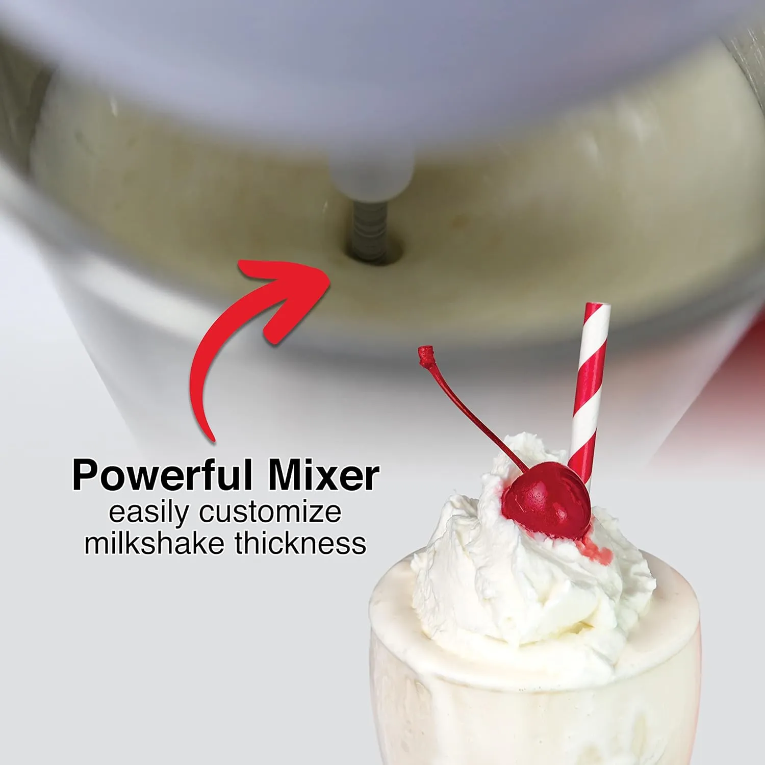 Nostalgia Two-Speed Electric Coca-Cola Limited Edition Milkshake Maker and Drink Mixer, Includes 16-Ounce Stainless Steel Mixing Cup and Rod, Red