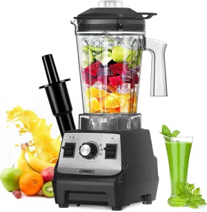 OMMO Blender 1800W, Professional High Speed Countertop Blender with Durable Stainless Steel Blades, 60oz BPA Free Blender for Shakes and Smoothies, Nuts, Ice and Fruits, Dishwasher Safe, Large