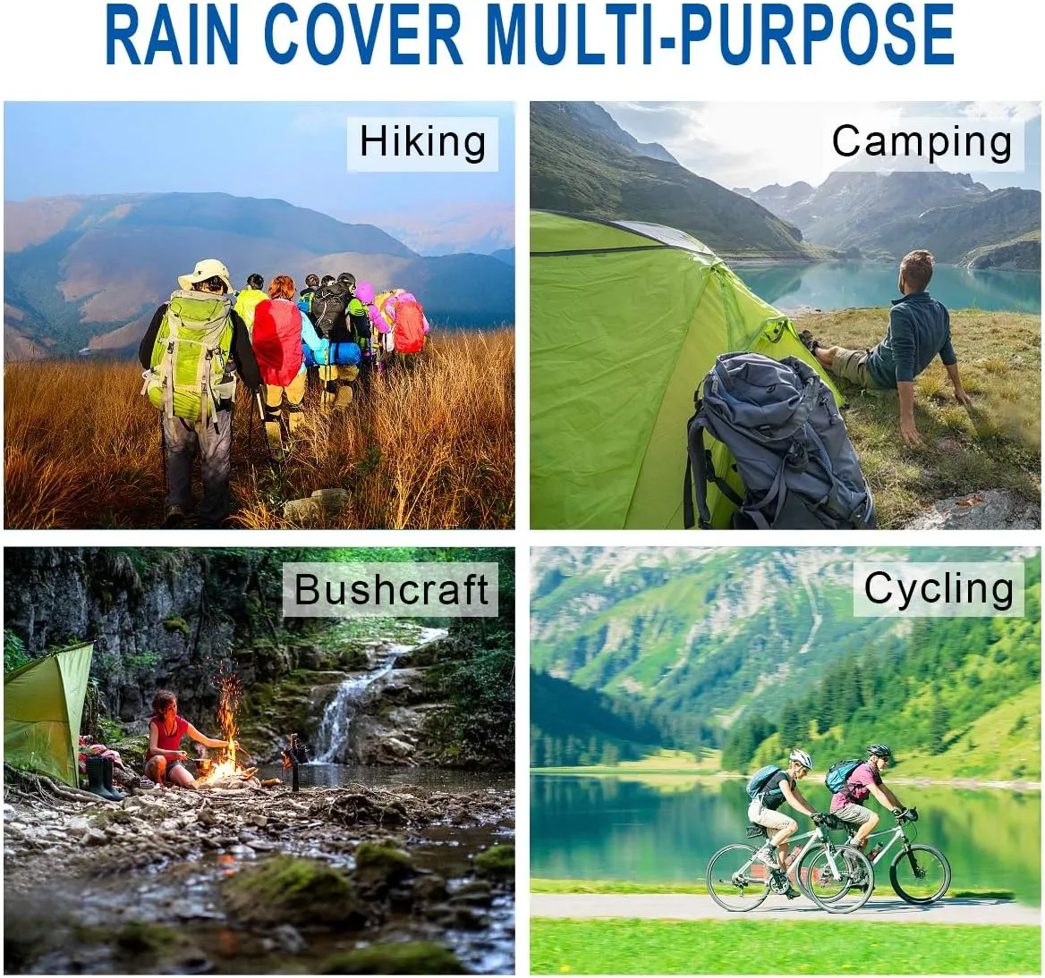 Onewind Versatile Hammock Gear Sling or Backpack Rain Cover, Ultralight Waterproof Underbelly Gear Storage to Place Backpack, Clothes, Quilt, Food or 50L Packing Cover, Hammock Protector