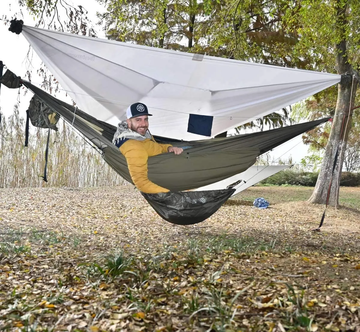 Onewind Versatile Hammock Gear Sling or Backpack Rain Cover, Ultralight Waterproof Underbelly Gear Storage to Place Backpack, Clothes, Quilt, Food or 50L Packing Cover, Hammock Protector