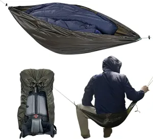 Onewind Versatile Hammock Gear Sling or Backpack Rain Cover, Ultralight Waterproof Underbelly Gear Storage to Place Backpack, Clothes, Quilt, Food or 50L Packing Cover, Hammock Protector