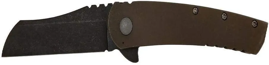 Ontario Knife OKC Carter Prime Titanium Flipper Knife, 8", Gray/Silver