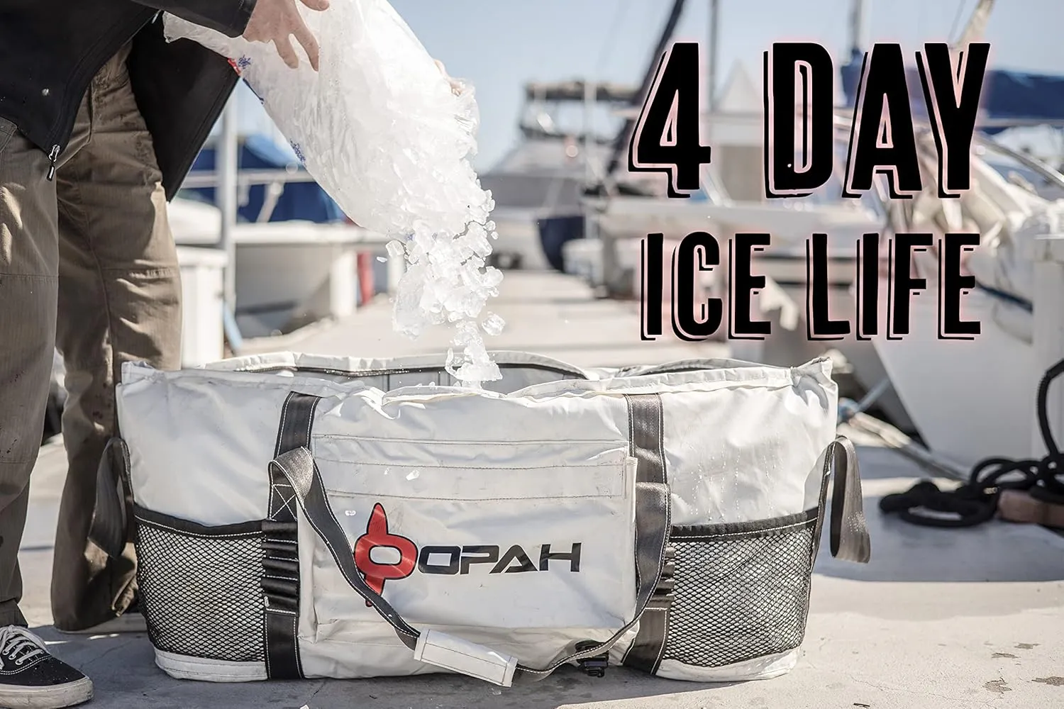 Opah Gear Fathom 6 King Insulated Fish Kill Cooler Bag for King Mackerel, 70" L x 20" W x 18" H, Heavy Duty, Marine-Grade Vinyl, Camping & Fishing