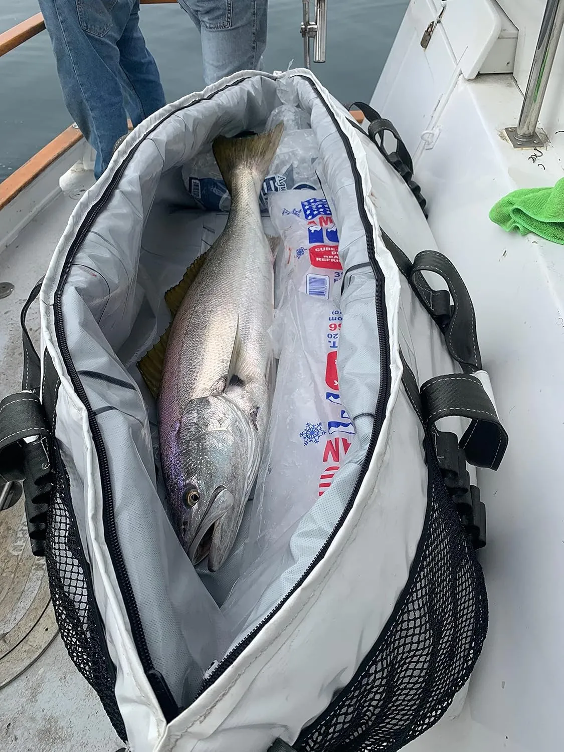 Opah Gear Fathom 6 King Insulated Fish Kill Cooler Bag for King Mackerel, 70" L x 20" W x 18" H, Heavy Duty, Marine-Grade Vinyl, Camping & Fishing