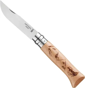 Opinel No8 Stainless Steel Pocket Knife - Alpine Adventures Collection - Hiking