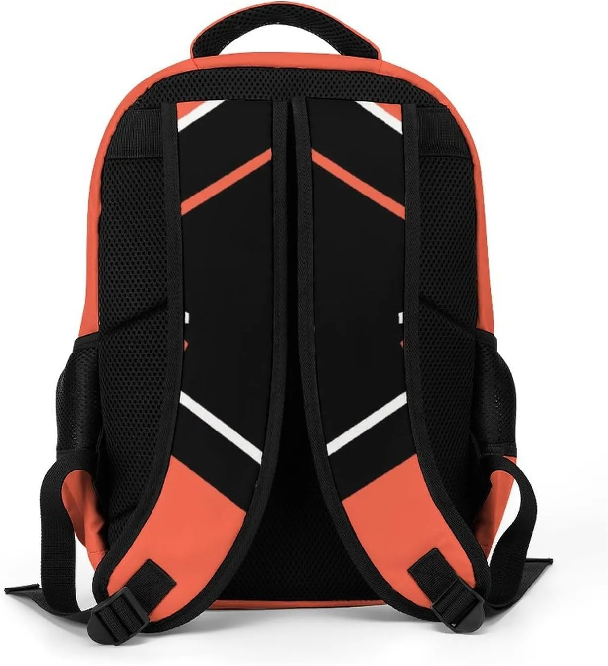 Orange Cheerleader Waterproof School Backpack Personalized with Name for Men Women Sport Laptop Bag