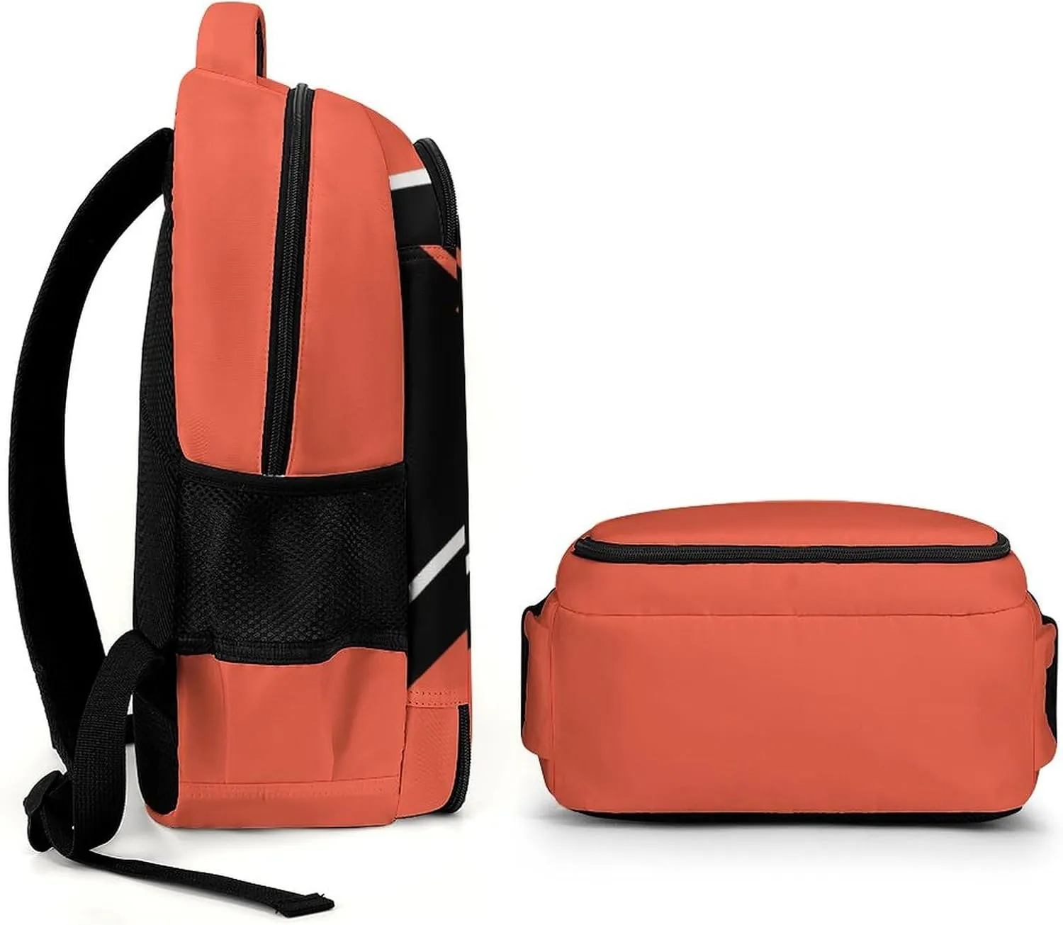 Orange Cheerleader Waterproof School Backpack Personalized with Name for Men Women Sport Laptop Bag