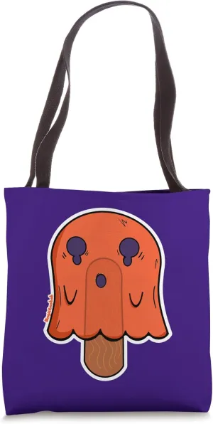 Orange Icicle Ghost, Spoopy Yami Kawaii Halloween Ice Lolly Tote Bag