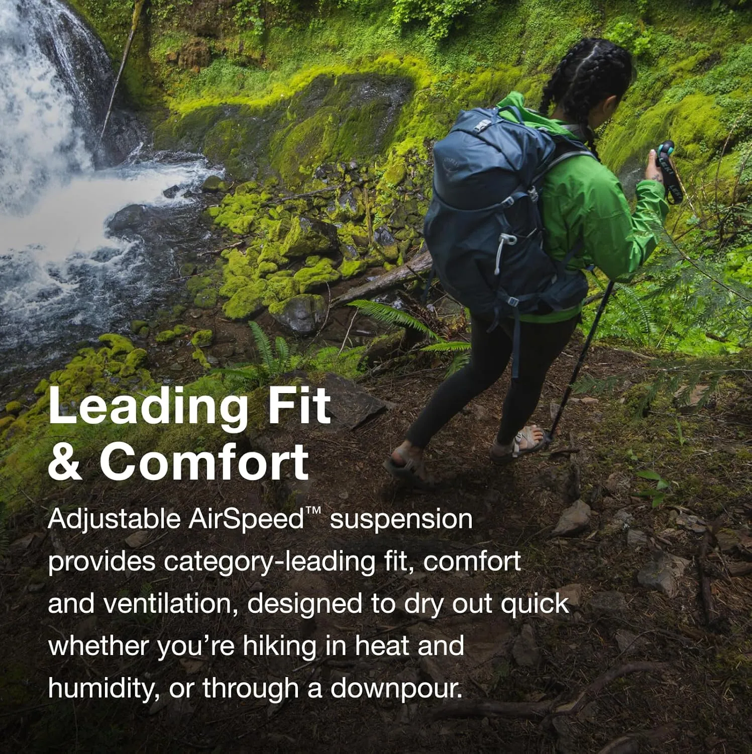 Osprey Downburst 24L Women's Hiking Backpack, Escapade Green