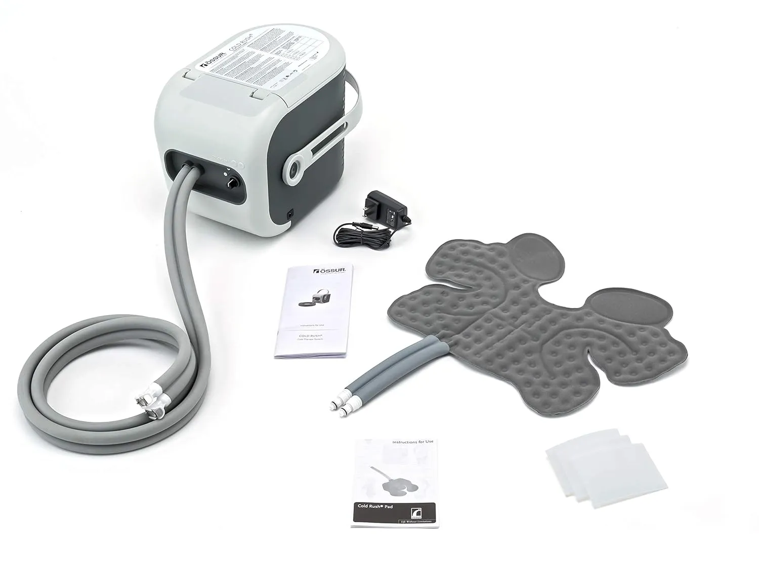 Ossur Cold Rush Therapy Machine System with Ankle Pad - Ergonomic, Adjustable Wrap Pad Included - Quiet, Lightweight Cryotherapy Freeze Kit Pump - Ankle Ice Pack Wrap, Ice Machine for After Surgery