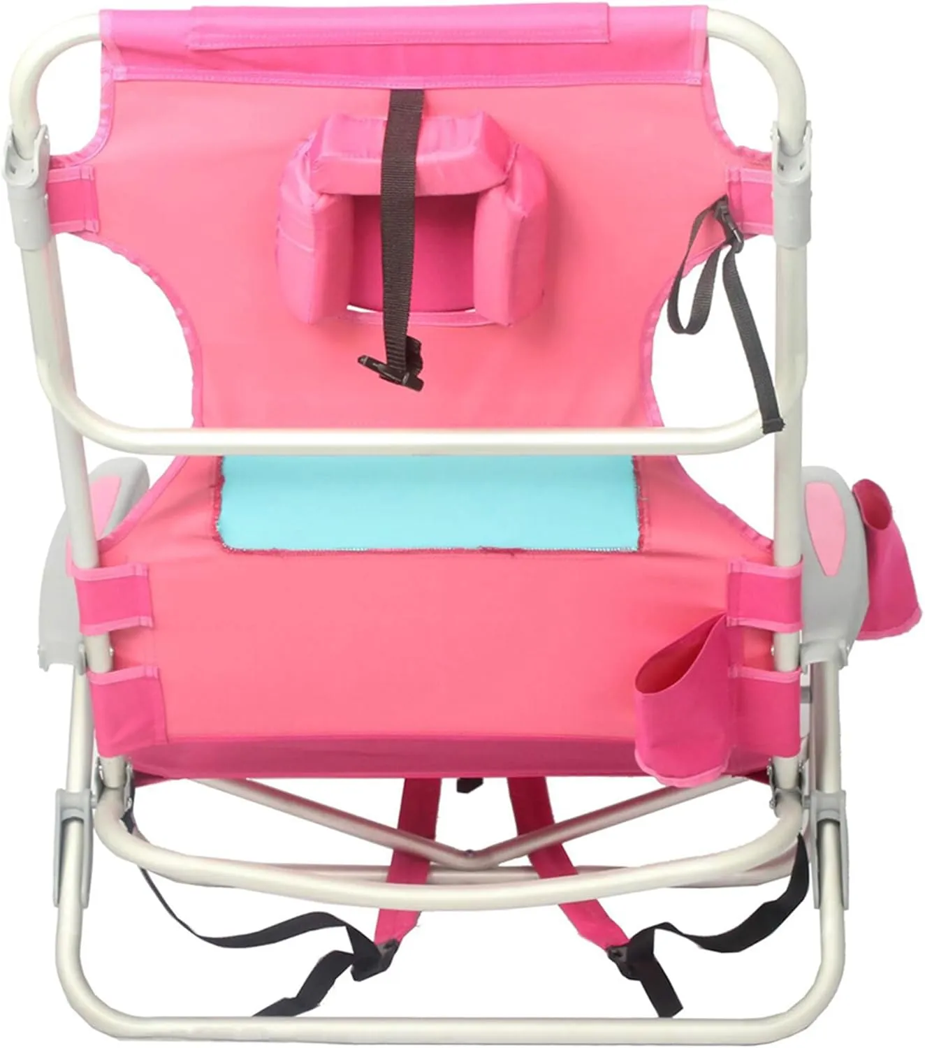 Ostrich Ladies Comfort & On-Your-Back Lightweight Beach Reclining Lawn Chair with Backpack Straps, Outdoor Furniture for Pool, Camping, or Patio, Pink