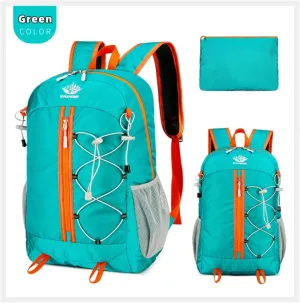Outdoor Oxford Fabric Backpack,Hiking Cycling Backpack,Ultra-Light Multi-Functional Foldable Large Capacity Rucksack(Green)