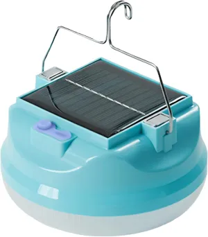 Outdoor Solar-Powered Lantern, 6000Mah Rechargeable Led Light, Abs Build, Touch Activation, Ideal for Camping & Emergency Use