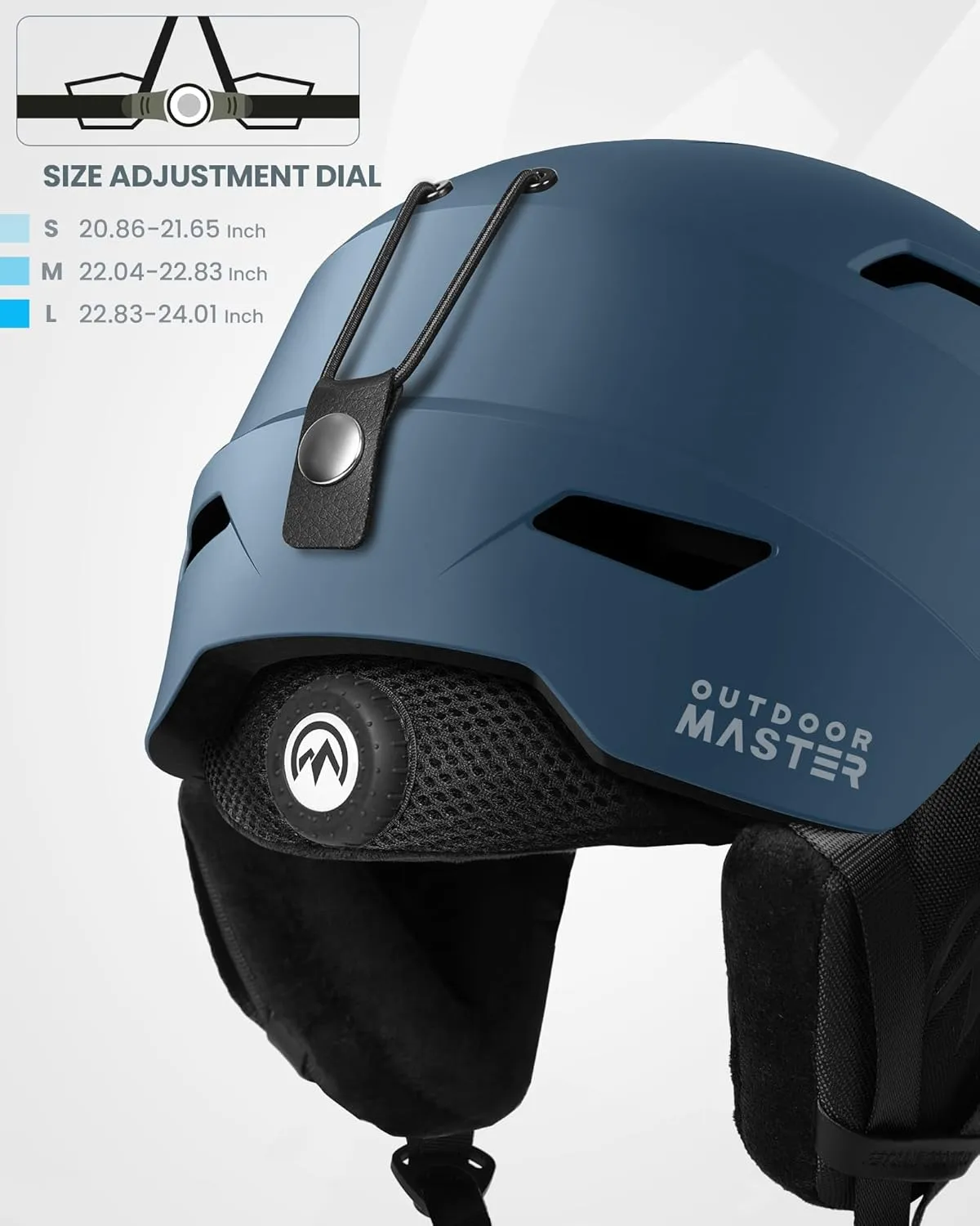 OutdoorMaster Deer Ski Helmet,Snowboard Helmet for Adults - Durable PC Shell, Protective EPS Foam & 12 Cooling Vents -Snow Helmets for Men, Women & Youth