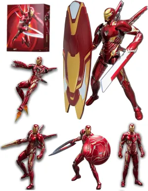 OVONNI Ironman MK50 (Deluxe Version),All Joints Movable 7 Inch Collectible Action Figure,Multi Weapon Accessories
