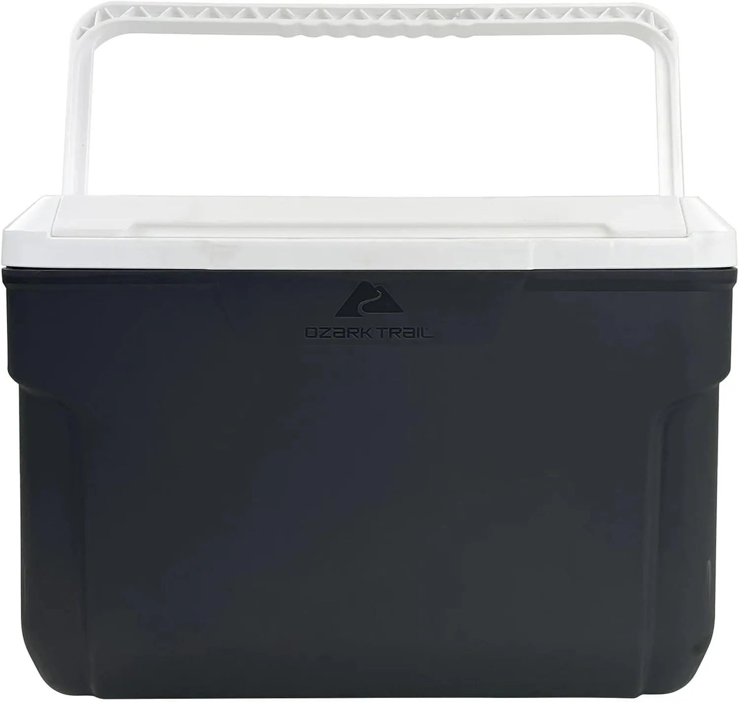 Ozark Trail 10 Quart Hard Side Cooler 14-Can Capacity Durable Polypropylene Ice Chest Raised Feet Compact Design Eco-Friendly 25% Recycled Plastic Lightweight 2.78lbs Portable Handle Gray Camping