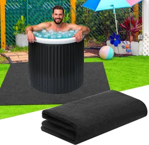 Palksky Ice Bath Mat, 55"X55" Cold Plunge Mat, Waterproof Ice Baths Tub Floor Mat, Slip-Proof Protector Pad for Underneath of Cold Tub, Portable Ice Bath Accessories