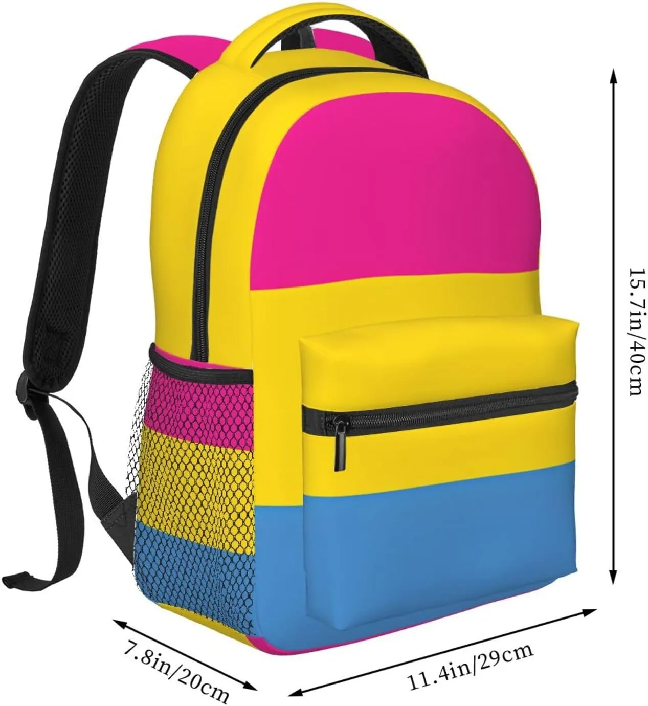 Pansexual Pride Flag Backpack Lightweight Laptop Backpack Casual Daypack Travel Double Shoulder Bag For Women Men