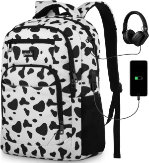 Paude Backpack School,Milk Backpack Laptop,Bookbag for Teens 15.6 Inch College Backpack for University Business Work Travel