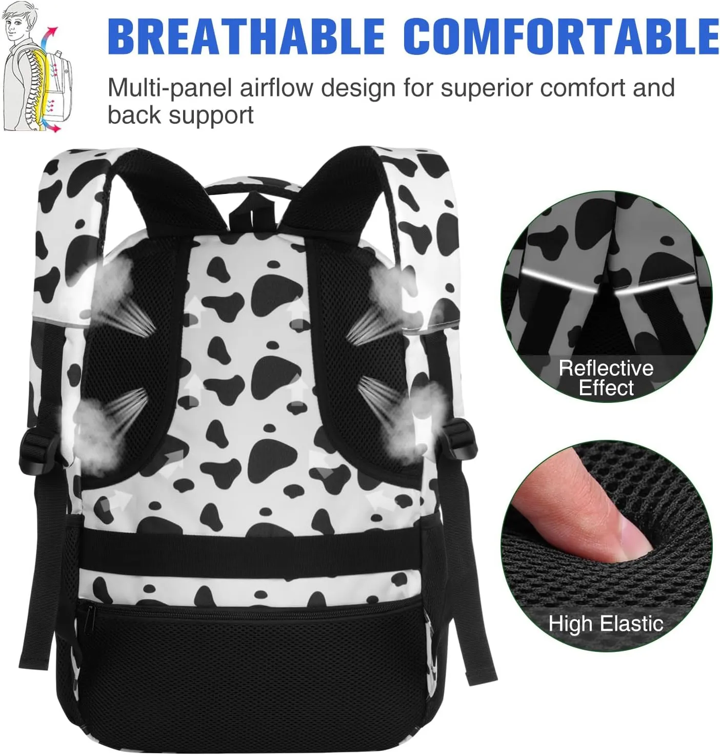 Paude Backpack School,Milk Backpack Laptop,Bookbag for Teens 15.6 Inch College Backpack for University Business Work Travel