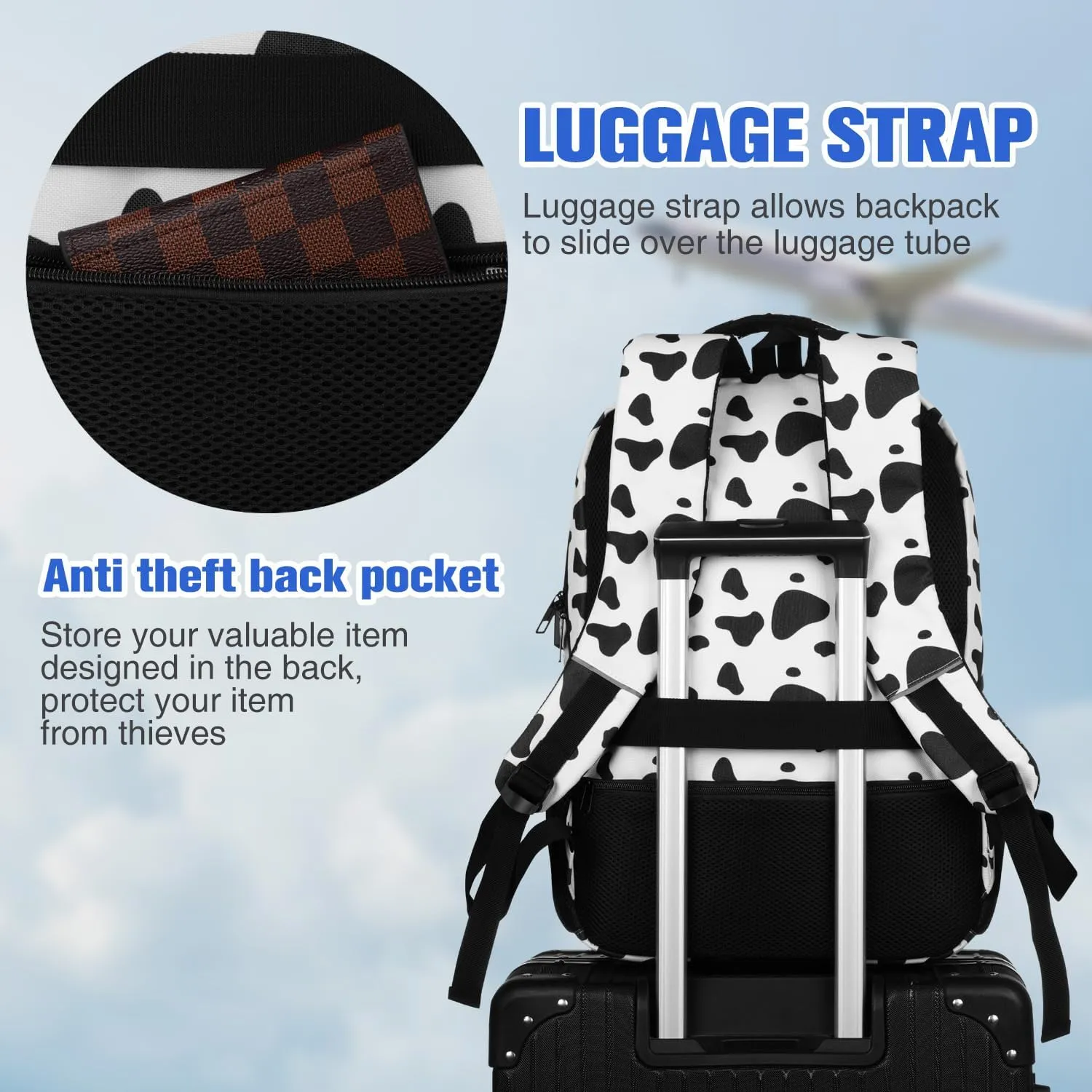 Paude Backpack School,Milk Backpack Laptop,Bookbag for Teens 15.6 Inch College Backpack for University Business Work Travel