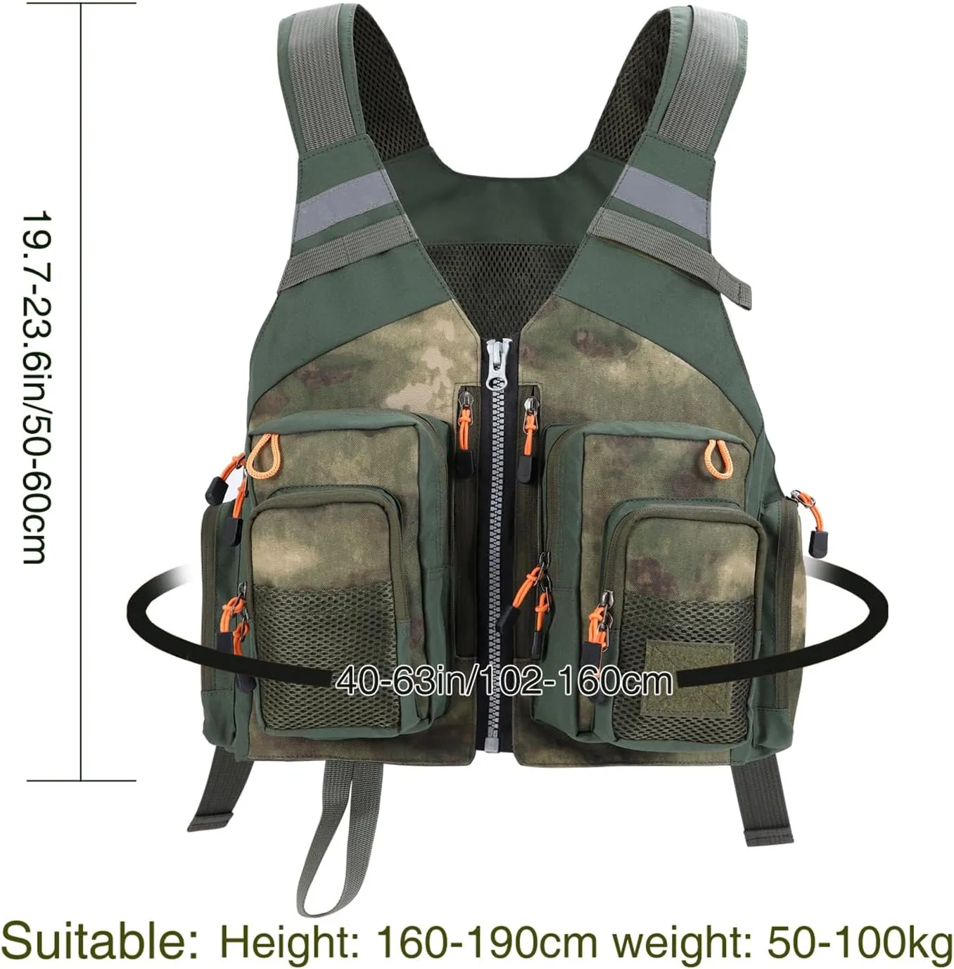 PELLOR Fly Fishing Vest, Fishing Gear Outdoor Backpack Breathable Mesh Fishing Vest Backpack for Camping Hunting
