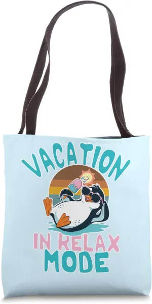 Penguin – Holiday in Relax Beach Fashion Ice and Sun Tote Bag