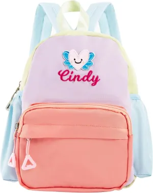 Personalized Backpack 12inch Small Embroidery Backpack Lightweight Daycare Bag for Travel Overnight Weekender Gifts（Pink）