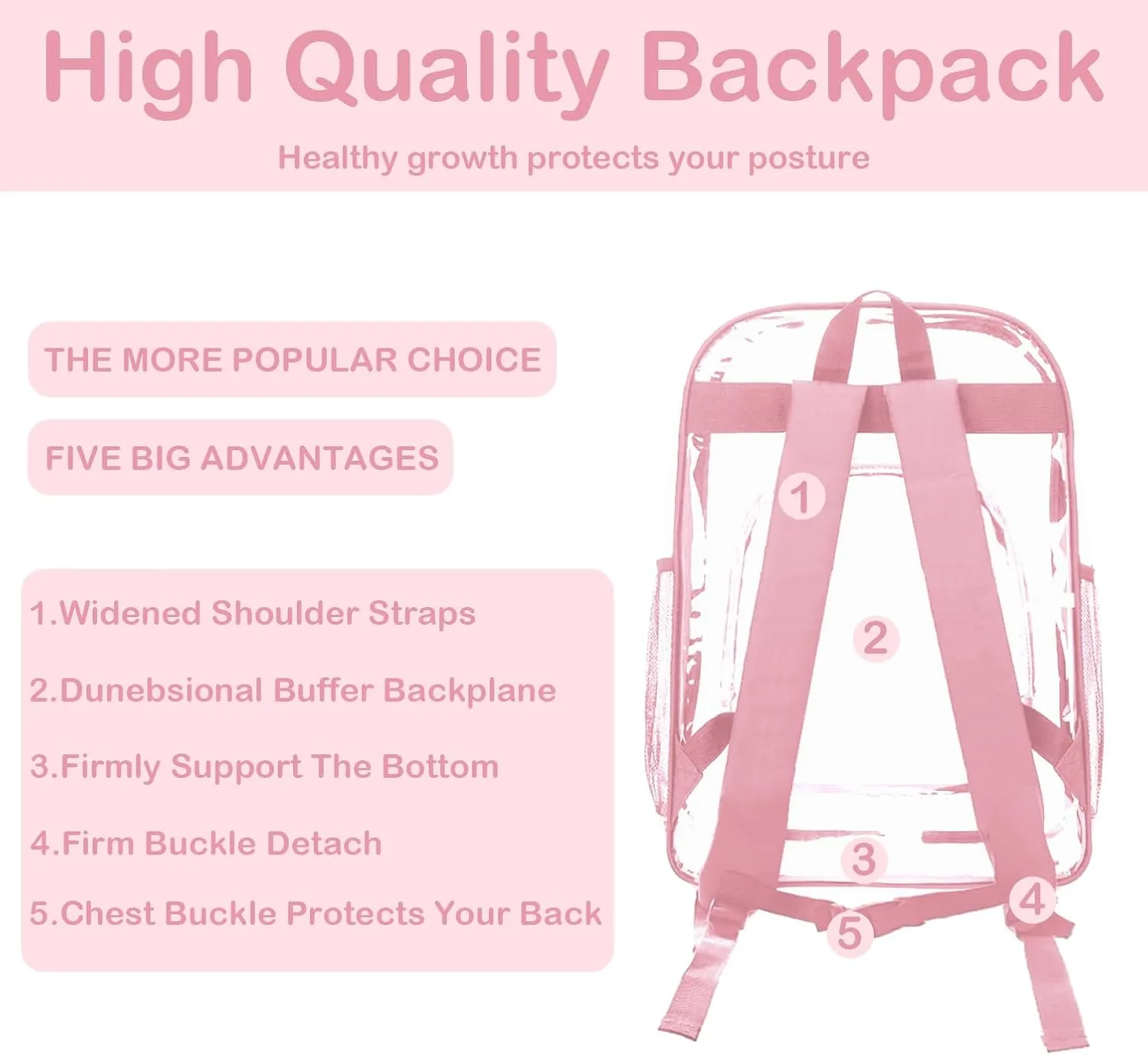 Personalized Clear Backpacks with Name, Custom Baseball Clear Backpack for Women Men, with Reinforced Strap & Large Capacity PVC Transparent Waterproof Backpacks for Travel Camping Work
