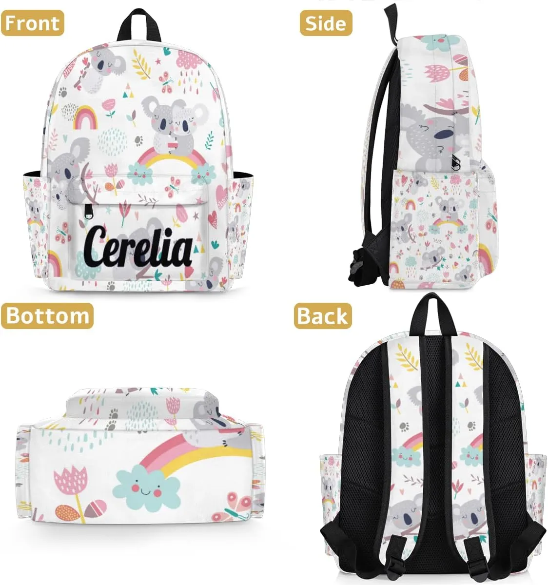 Personalized Kids Backpack for Boys Girls - Kids Cute Waterproof Toddler Preschool Kindergarten Backpack