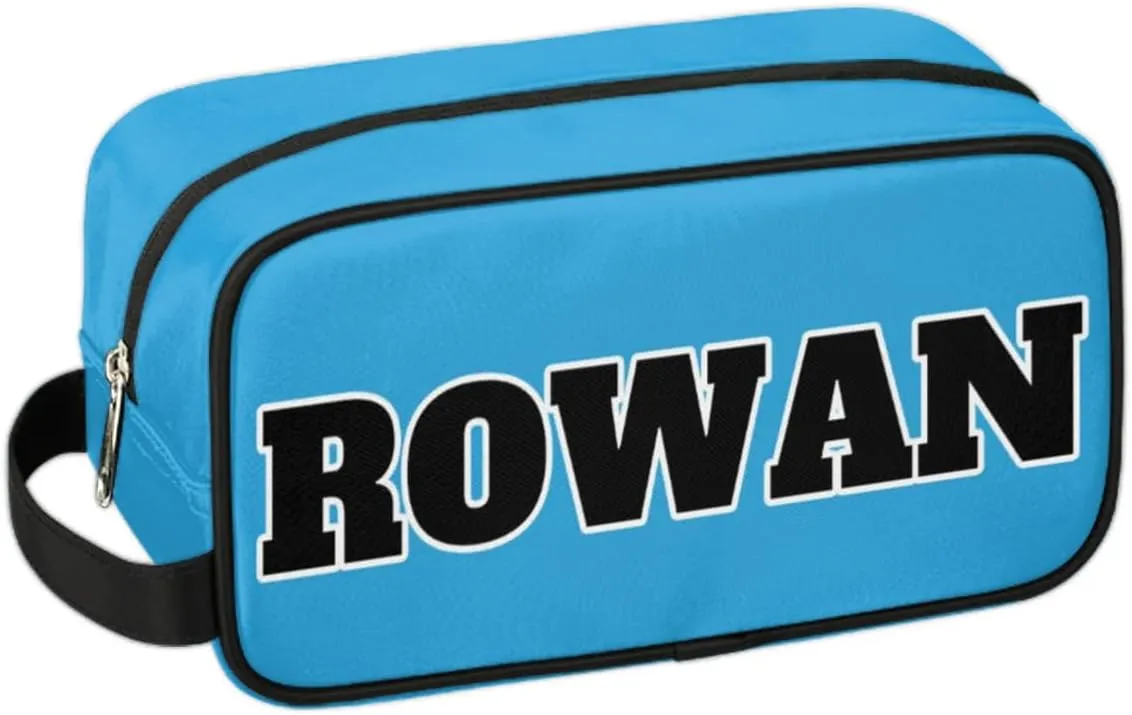 Personalized Toiletry Bag for Women Custom Name Waterproof Cosmetic Makeup Bag Shaving Bag for Men Bathroom Travel Storage Bags with Handle for Work, Blue